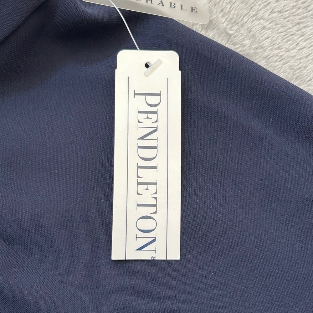 Pendleton Catalina Pants Women 10P Petite Navy Wide Leg Trousers NWT $128 - Picture 7 of 13